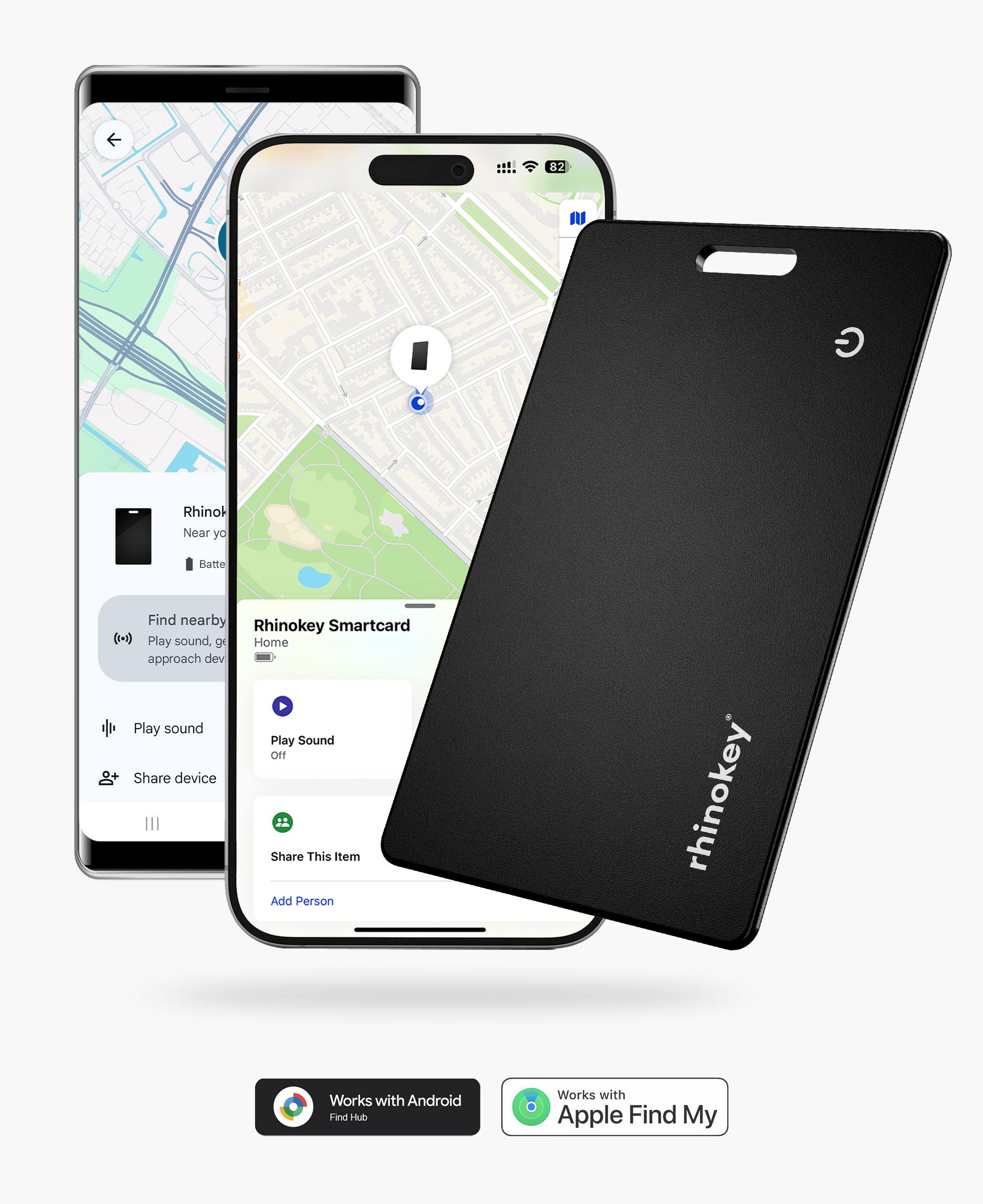 by Rhinokey® smartcard 未開封 Wallet Tracker Card 1.8mm Apple & Google Find My - Rhinokey