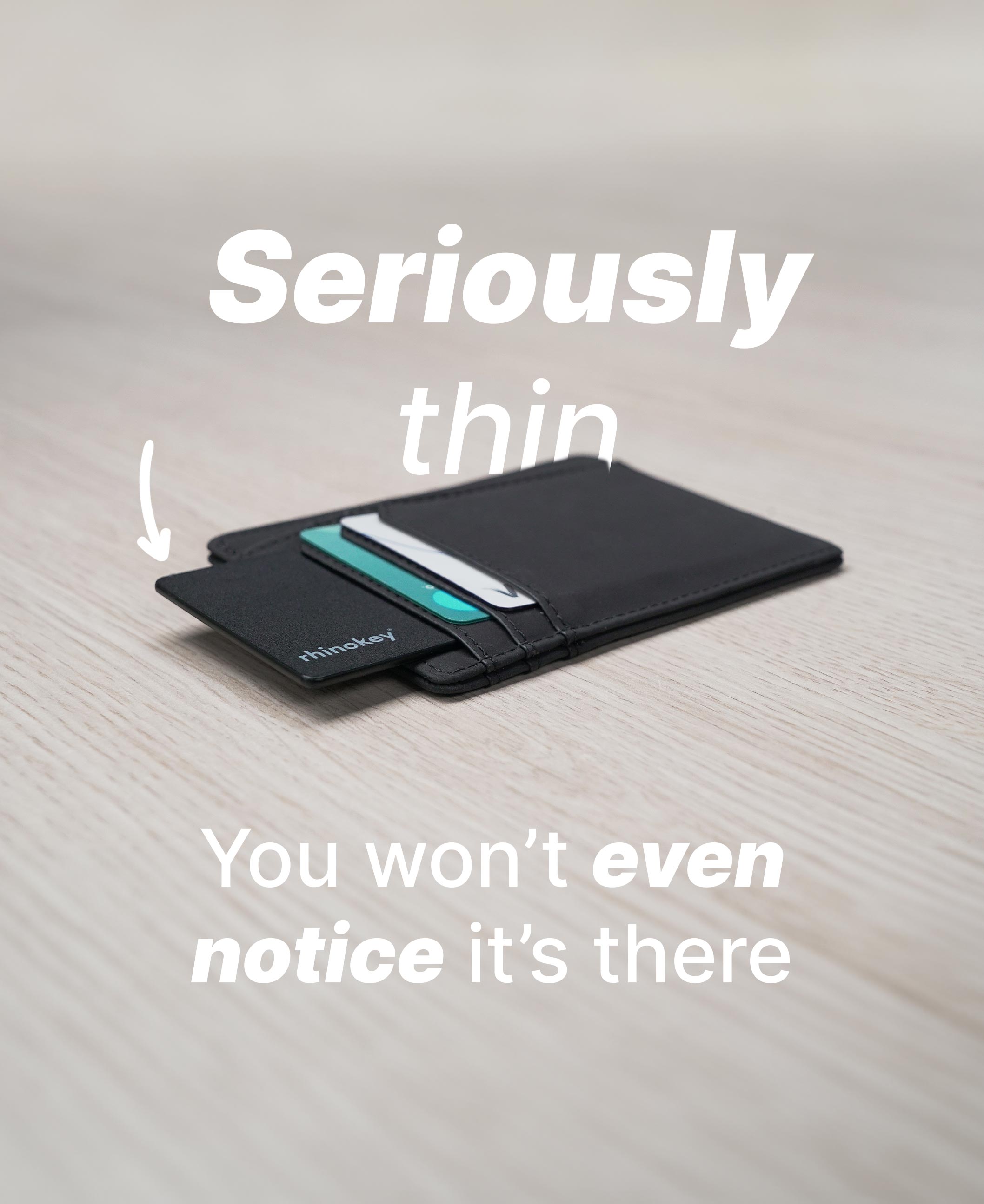 Wallet Tracker Card 1.8mm Apple & Google Find My - Rhinokey